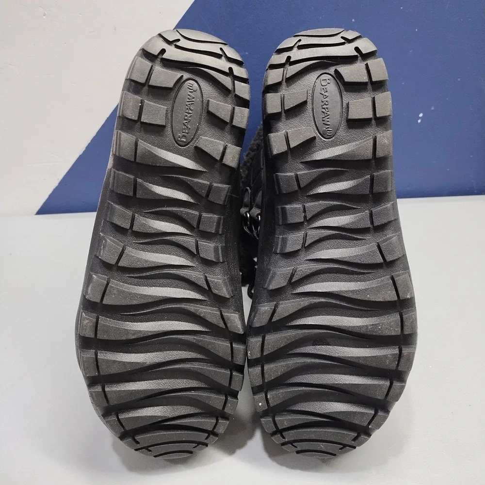 Bearpaw Winter Snow Boots Womens US 8 Black Faux Fur Lined Quilted Waterproof